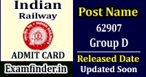 Indian Railway Admit Card