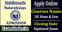 Siddhinath Mahavidyalaya Admission