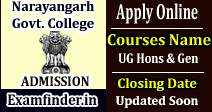 Narayangarh Government College Admission