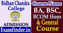 bidhan chandra college admission