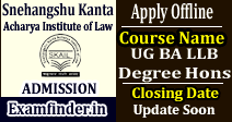 Snehangshu Kanta Acharya Institute of Law Admission